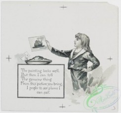 prang_cards_black-and-white-00412 - 0900-A Christmas plum pudding- cards depicting plum pudding, plums, pie, paintings, Jack Horner and holly 108204