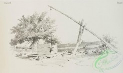 prang_cards_black-and-white-00571 - 1236-Pencil drawings 3 (depicting roads, chickens, houses, wells, barns, fields and gates) 100960