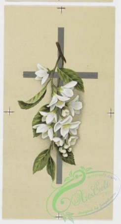 prang_cards_holidays-00075 - 0196-Easter cards depicting flowers, crosses, and fields with butterflies 103952