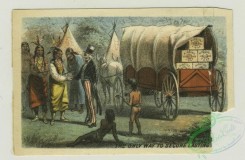 prang_cards_holidays-00171 - 1342-Trade cards entitled 'Off Coney Island' and 'On the road to Coney Island', depicting a sailboat, a train ride, Uncle Sam bringing Native Americans a w 101298