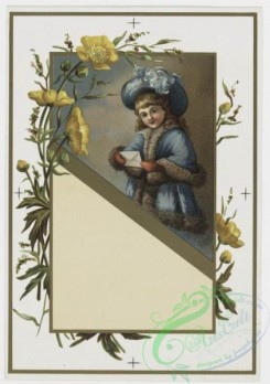 prang_cards_kids-00016 - 0198-Valentines and Easter cards depicting young girls, child painting, butterflies, and botanical ornamentation 103966