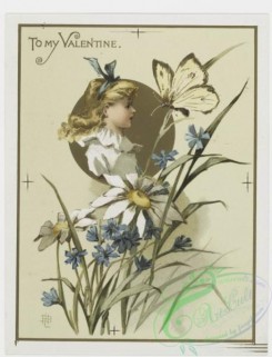 prang_cards_kids-00021 - 0200-Valentines, Christmas and Easter cards depicting children, bees, butterflies, and botanical ornamentation 103989