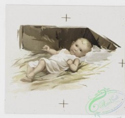 prang_cards_kids-00667 - 0852-Christmas Morn by M,T, Jacques, illustrated by L,B, Humphrey, (Depictions of children, angel blowing horn, flowers, Bethlehem, birth of Jesus, shepher 108027