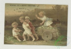 prang_cards_kids-00824 - 1767-Trade cards depicting children, Asians, flowers, a stork, a wheelbarrow, a baby floating in a basket and miniature people opening a book 103561