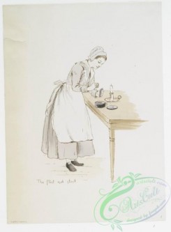 prang_cards_women-00033 - 1074-Outlines entitled 'the flint and steel,' 'the hearth,' 'the crossbow' and 'good bye to old England.' 100287