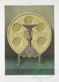 things-00161 - 178-Art arabe-mobilier de soultan Mohammed ben Qalaoun-flambeau et plateau d'alcarazas